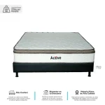 Combo Colchón Active resortado 140 x 190 cm  + Somier negro 140 x 190 cm - Imagen 3