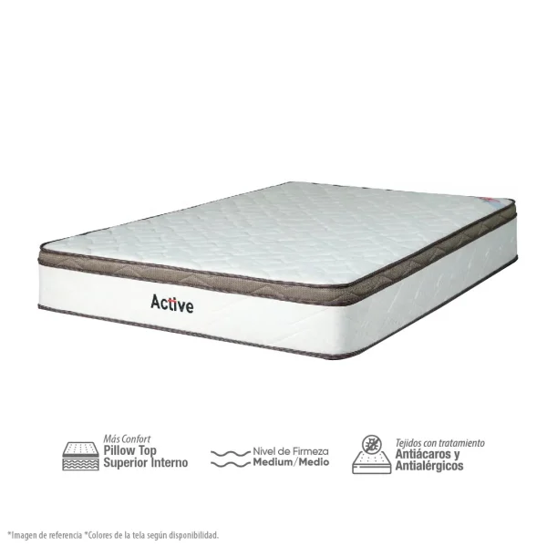 Colchón Ortopédico AO Active con Pillow Superior de Alta Firmeza