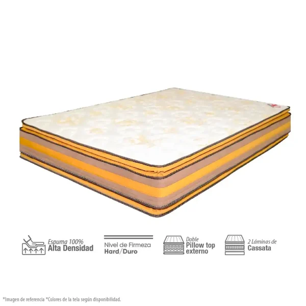 Colchón AO Core Form Plus, núcleo 100% de espuma de alta densidad con Firmeza Hard/Dura