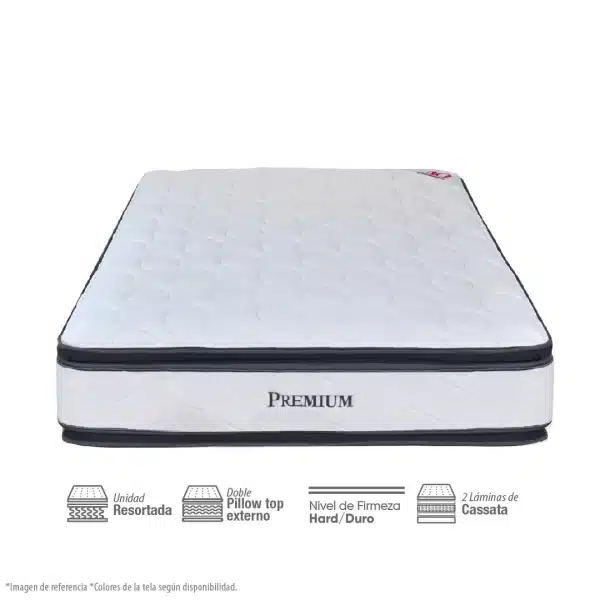 Colchón Ortopédico AO Premium doble Pillow y Lámina Cassata