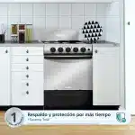 Estufa de piso a Gas 76 cm Inox Mabe | EMC5150SNX1 - Imagen 5