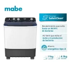 Lavadora Semiautomática Propela 11 Kg Blanca Mabe | LMD1123HBAB0 - Imagen 2