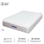 Colchón AO Passion, con Pillow Top superior y resortes Pocket con Firmeza Medium/Media - Imagen 3