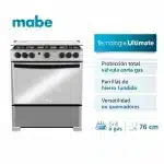 Estufa de piso a Gas 76 cm Inox Mabe | EMC30KXX-6 - Imagen 4