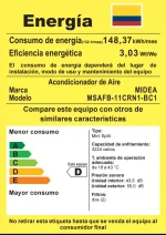 Minisplit Forest Plus Save On/Off 110V 12000 BTU| MSAFB-11CRN1-BC1 - Imagen 4